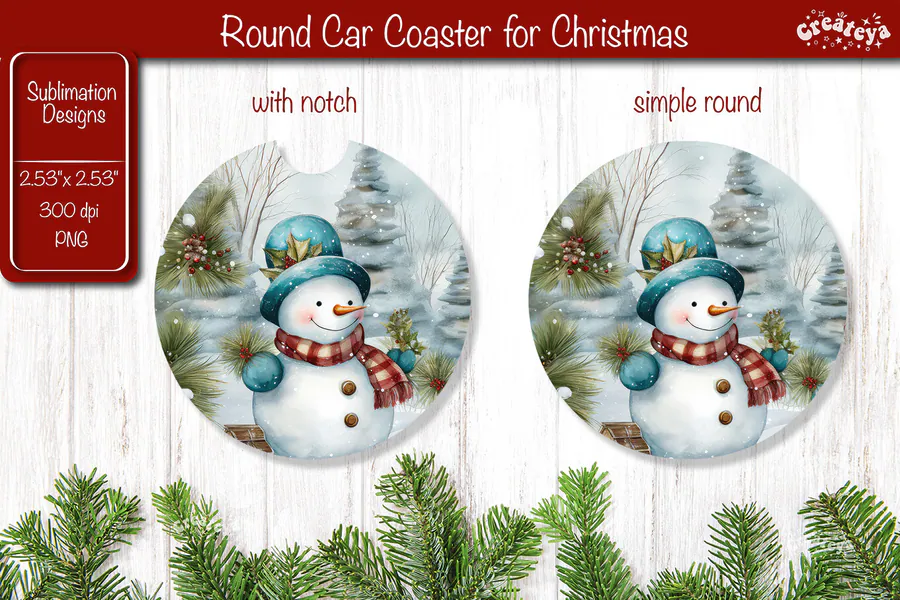 Coaster Christmas Sublimation Coaster preview for sublimation coaster designs