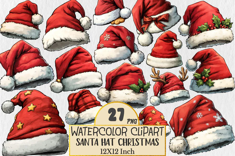 Santa Hat Christmas Sublimation preview for sublimation hat designs