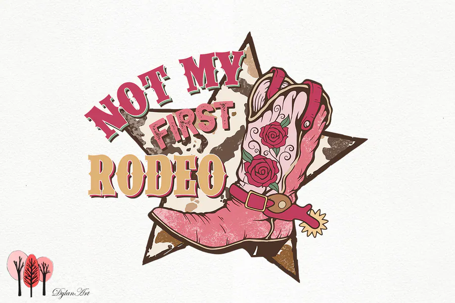 Not My First Rodeo Sublimation preview for sublimation hat designs