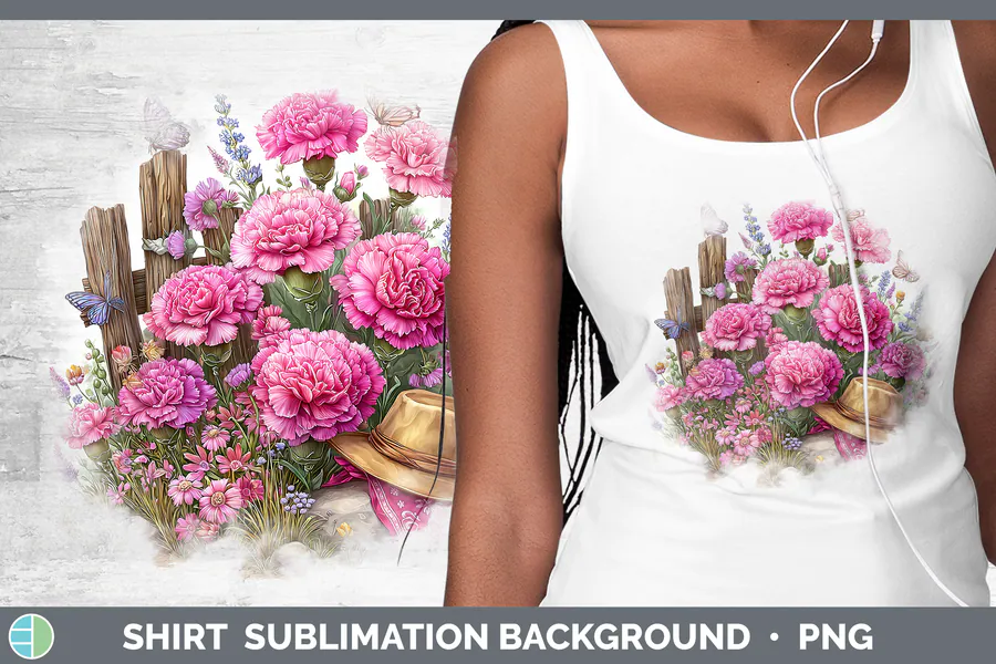Carnation Bandana Shirt Design preview for sublimation shirt ideas