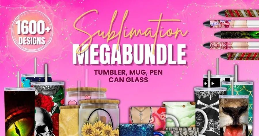 Sublimation Megabundle Tumbler Mug preview for sublimation tumbler designs