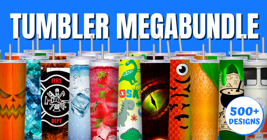 Tumbler Wrap Bundle preview for sublimation tumbler designs