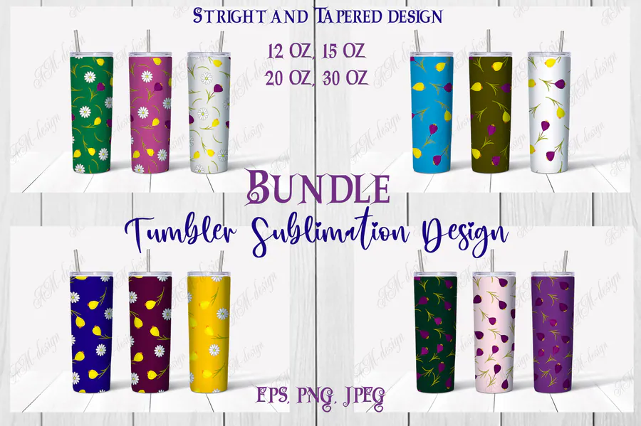 Bundle of Designs for Tumbler preview for sublimation tumbler designs