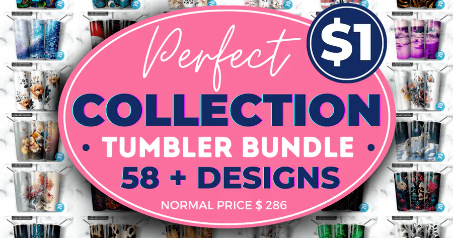 Perfect Collection Tumbler Bundle preview for sublimation tumbler designs