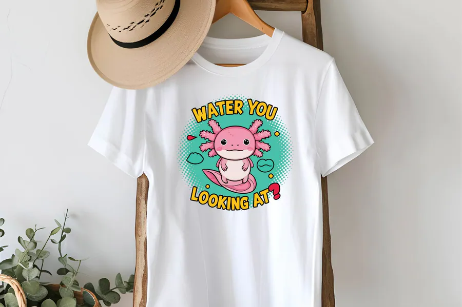 Cute Kawaii Axolotl Sublimation Design preview