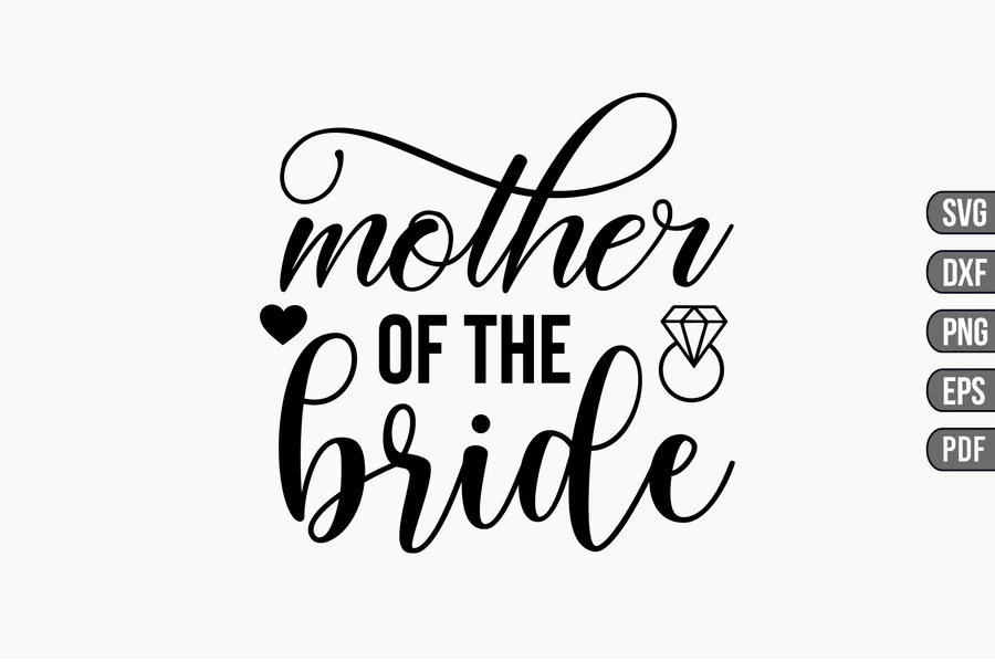 Mother of the Bride Graphic preview for wedding sublimation designs
