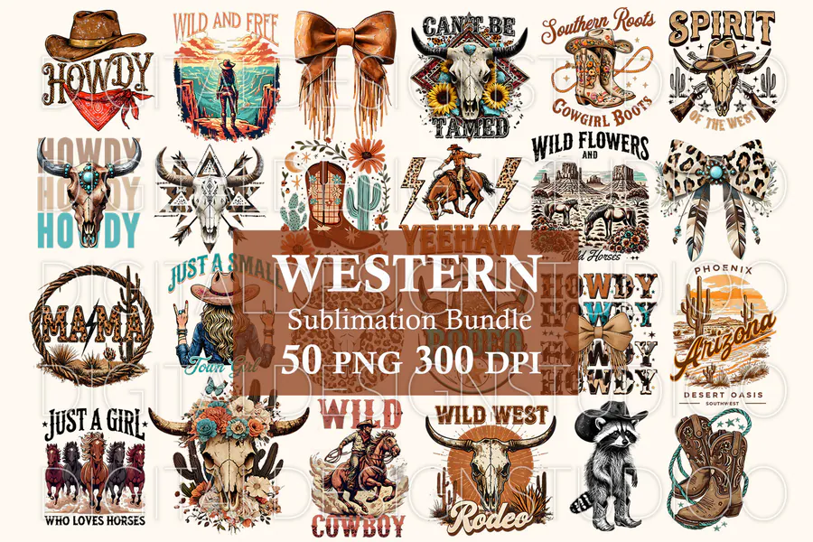 Western Bundle Png, Western Sublimation preview for western sublimation