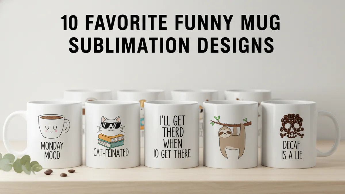 10 Favorite Funny Mug Sublimation Designs collection cover