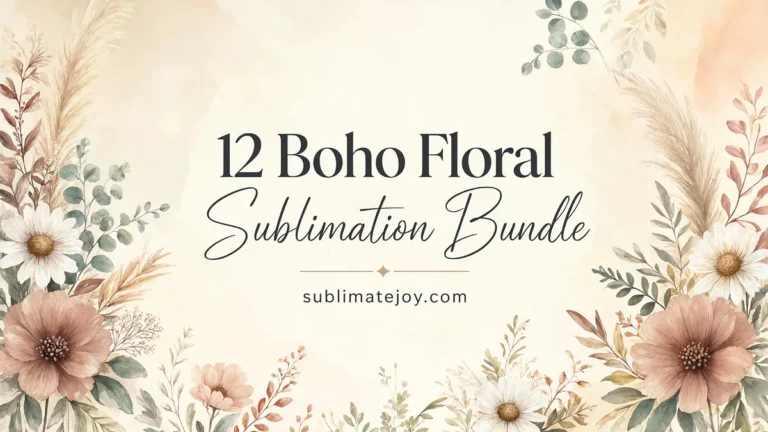 12 Boho Floral Sublimation Bundle