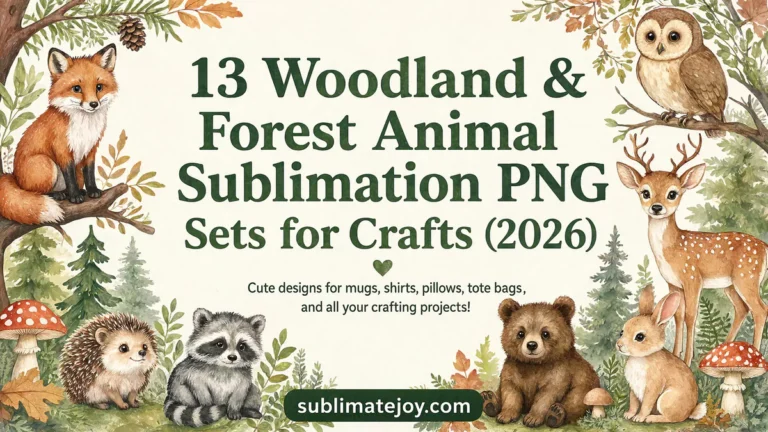 13 Woodland & Forest Animal Sublimation PNG Sets for Crafts (2026)