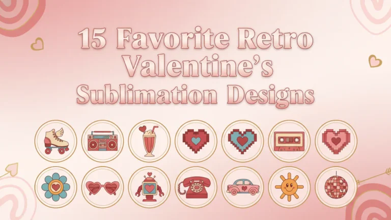 15 Favorite Retro Valentine's Sublimation Designs