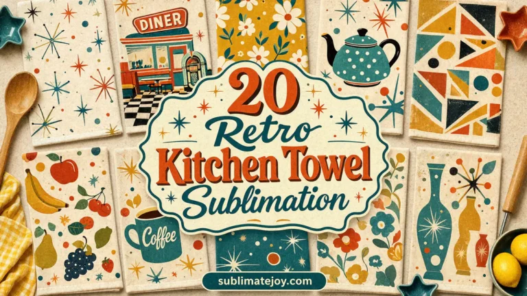 20 Retro Kitchen Towel Sublimation