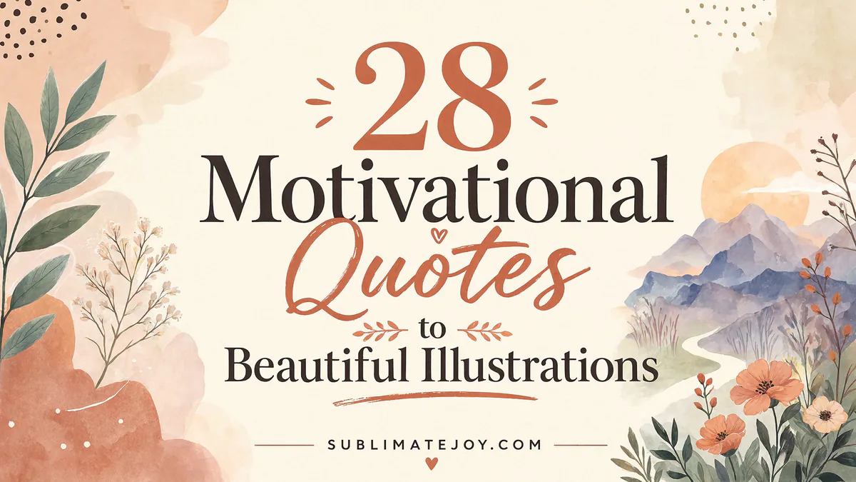 28 Motivational Quotes to Beautiful Illustrations collection cover