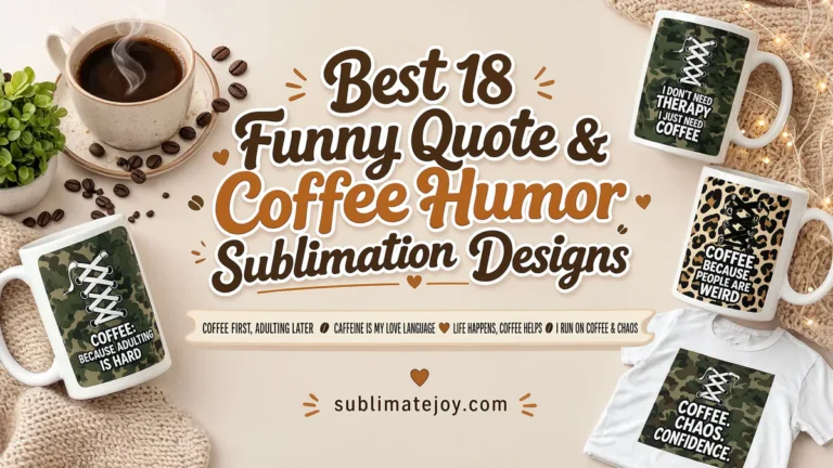 Best 18 Funny Quote & Coffee Humor Sublimation Designs
