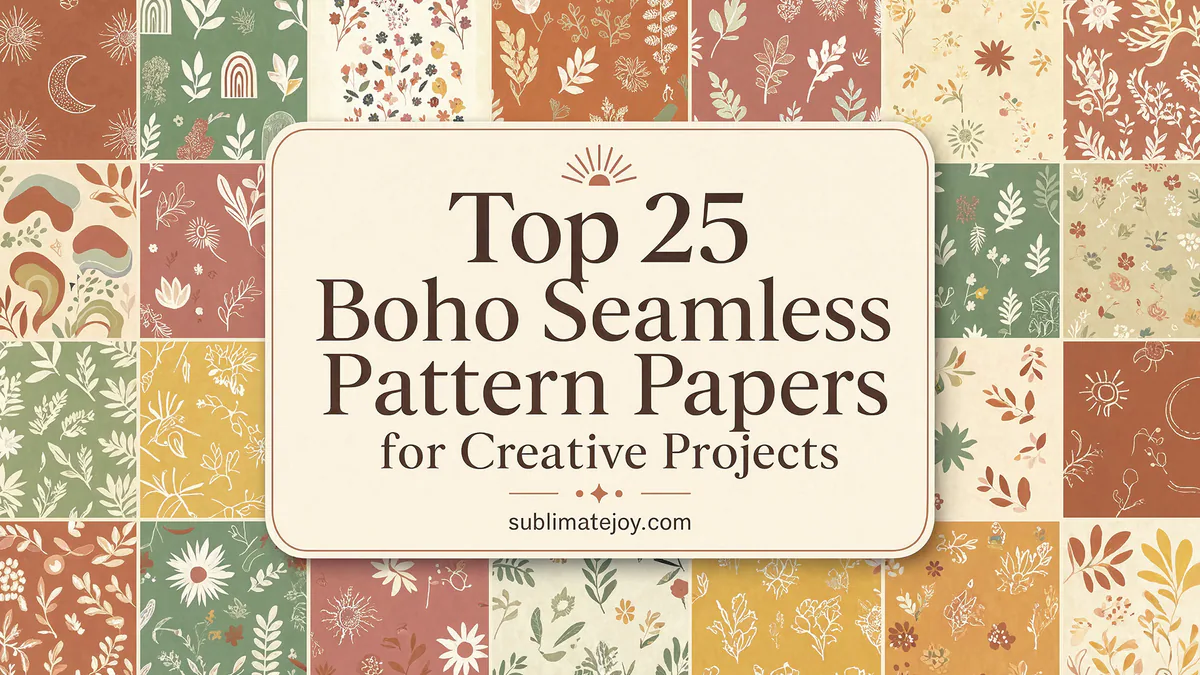Top 25 Boho Seamless Pattern Papers for Creative Projects collection cover