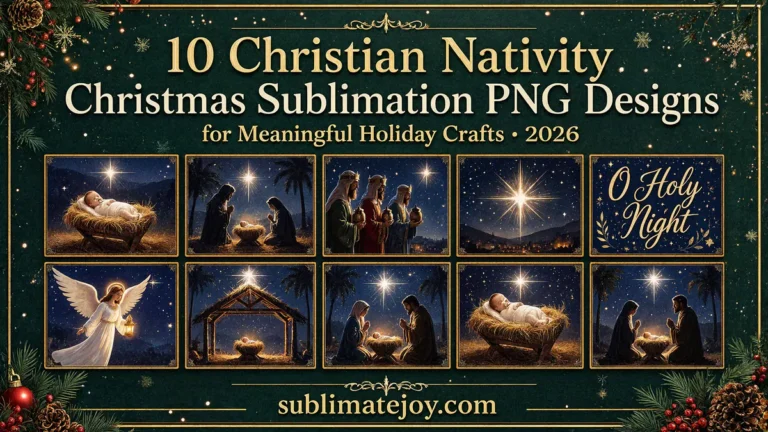 10 Christian Nativity Christmas Sublimation PNG Designs for Meaningful Holiday Crafts (2026)
