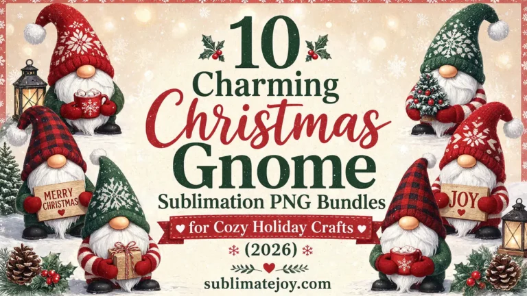 10 Charming Christmas Gnome Sublimation PNG Bundles for Cozy Holiday Crafts (2026)