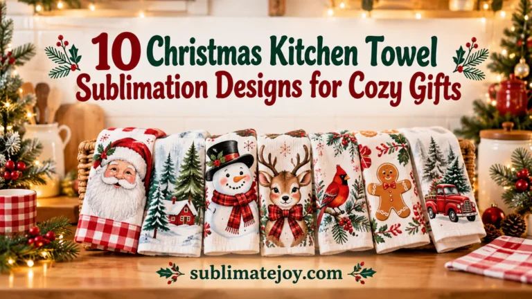 10 Christmas Kitchen Towel Sublimation Designs for Cozy Gifts