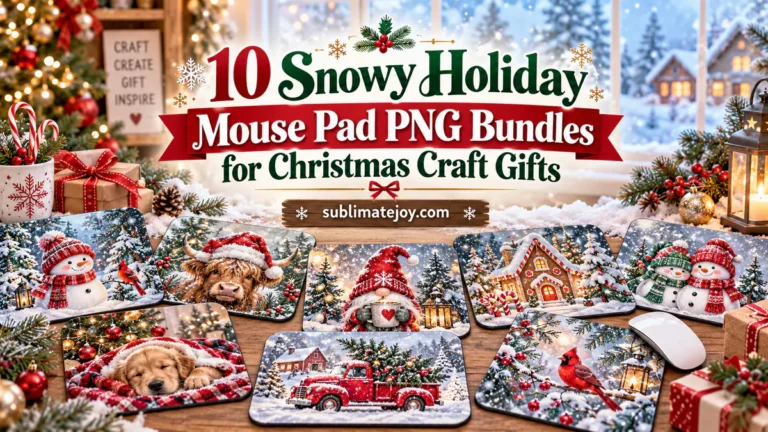 10 Snowy Holiday Mouse Pad PNG Bundles for Christmas Craft Gifts (2026)