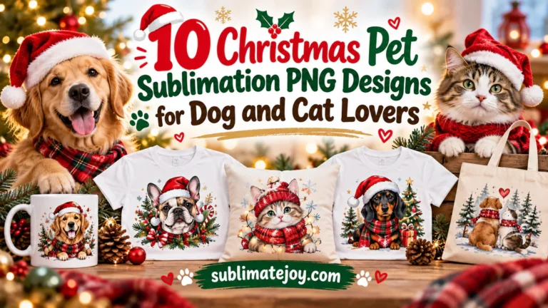 10 Christmas Pet Sublimation PNG Designs for Dog and Cat Lovers