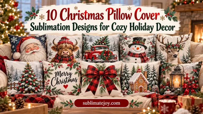 10 Christmas Pillow Cover Sublimation Designs for Cozy Holiday Decor