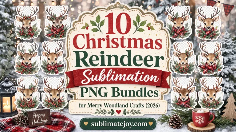 10 Christmas Reindeer Sublimation PNG Bundles for Merry Woodland Crafts (2026)