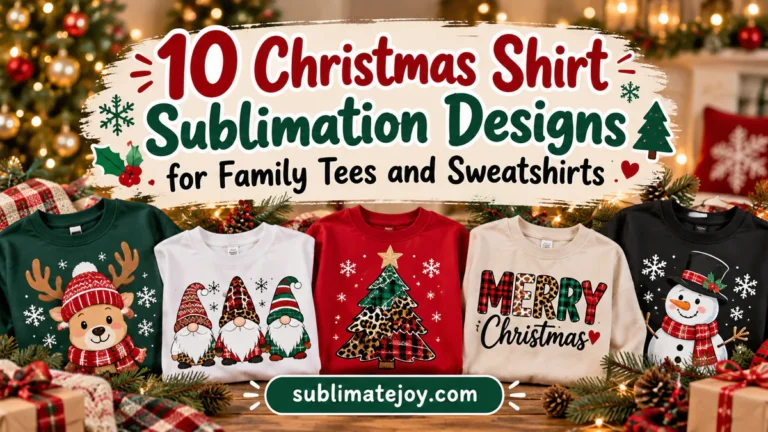 10 Christmas Shirt Sublimation Designs for Family Tees and Sweatshirts