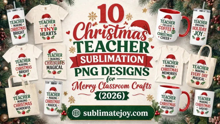 10 Christmas Teacher Sublimation PNG Designs for Merry Classroom Crafts (2026)