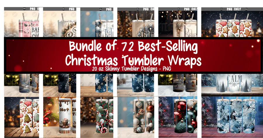 Large Christmas collection with characters, patterns and winter scenes