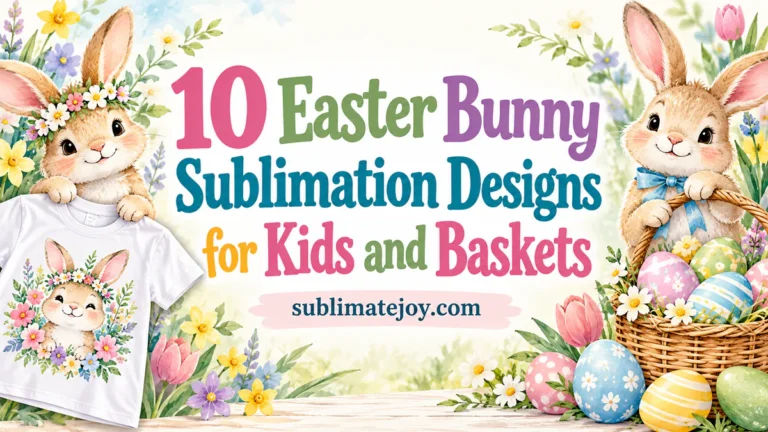 10 Easter Bunny Sublimation Designs for Kids and Baskets