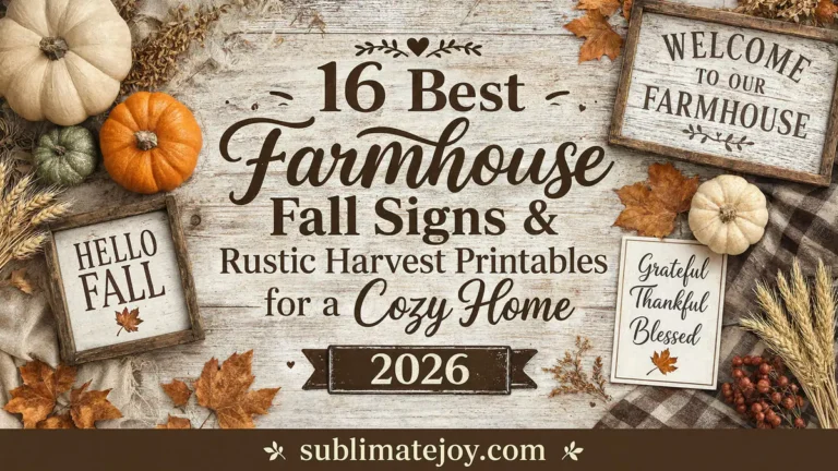 16 Best Farmhouse Fall Signs & Rustic Harvest Printables for a Cozy Home (2026)