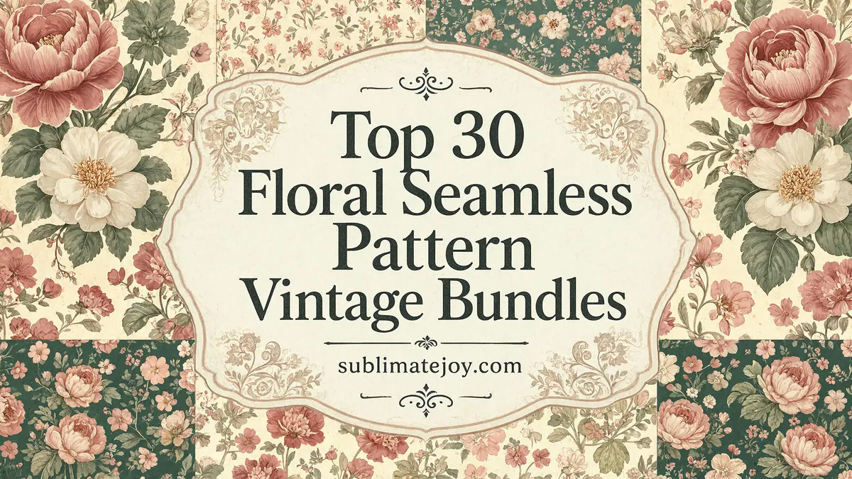 Top 30 Floral Seamless Pattern Vintage Bundles collection cover