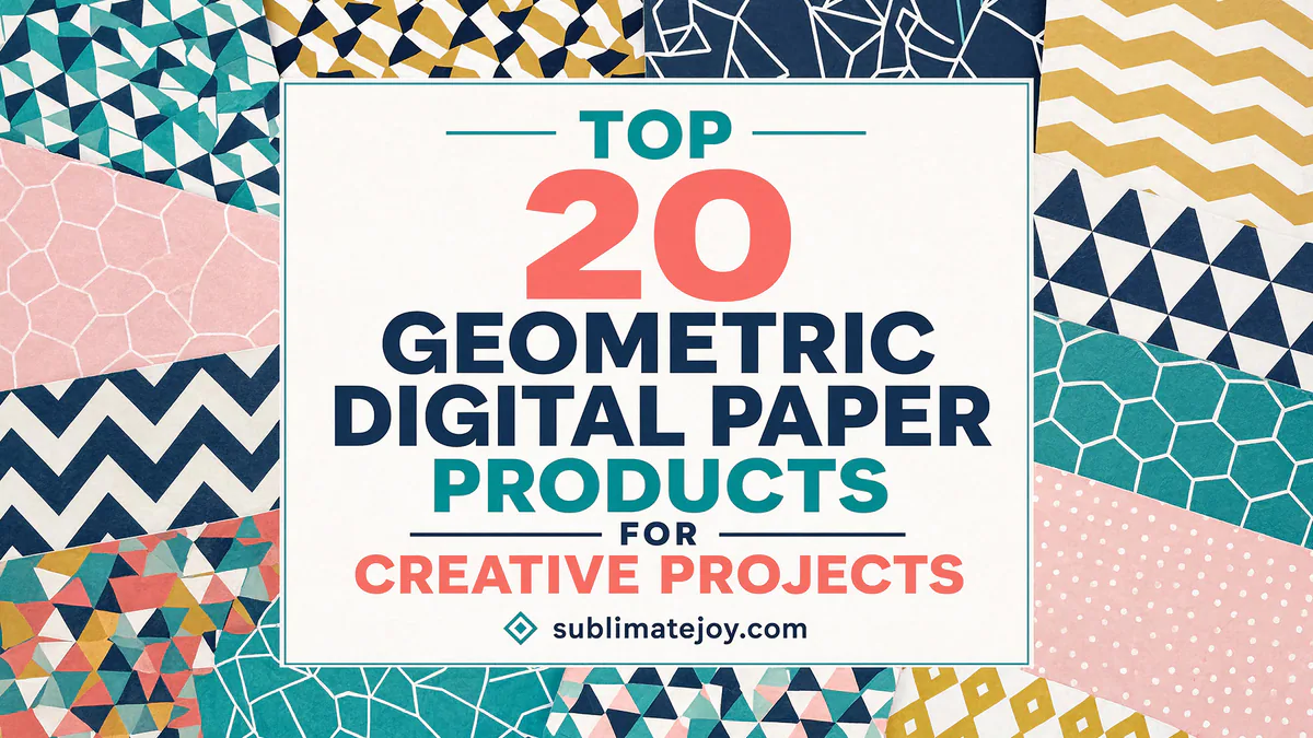Top 20 Geometric Digital Paper Products for Creative Projects collection cover