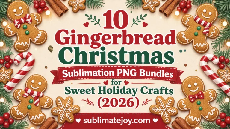 10 Gingerbread Christmas Sublimation PNG Bundles for Sweet Holiday Crafts (2026)
