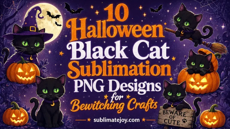 10 Halloween Black Cat Sublimation PNG Designs for Bewitching Crafts (2026)