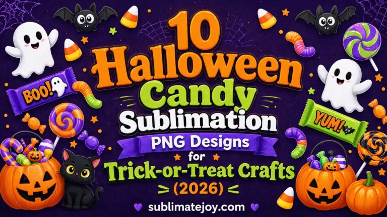 10 Halloween Candy Sublimation PNG Designs for Trick-or-Treat Crafts (2026)