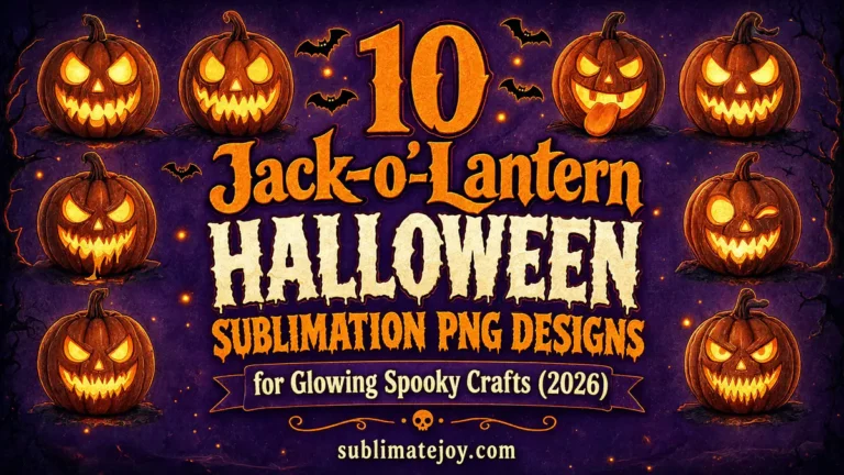10 Jack-o'-Lantern Halloween Sublimation PNG Designs for Glowing Spooky Crafts (2026)
