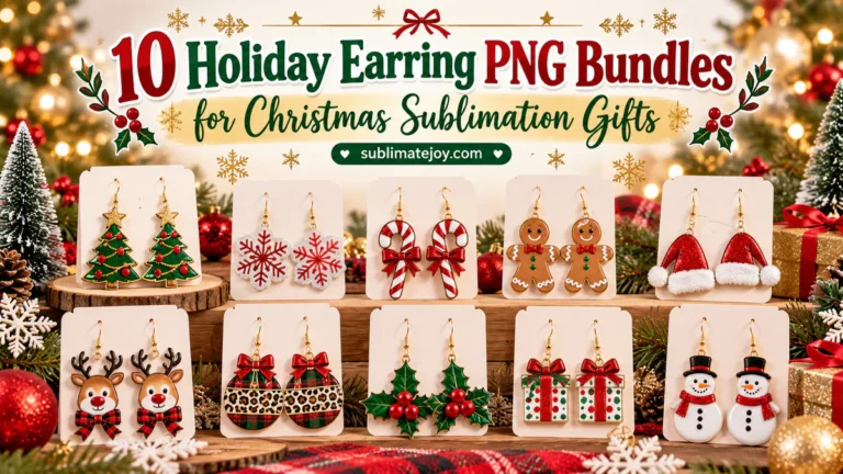 10 Holiday Earring PNG Bundles for Christmas Sublimation Gifts (2026)