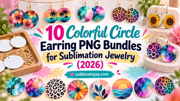 10 Colorful Circle Earring PNG Bundles for Sublimation Jewelry (2026)