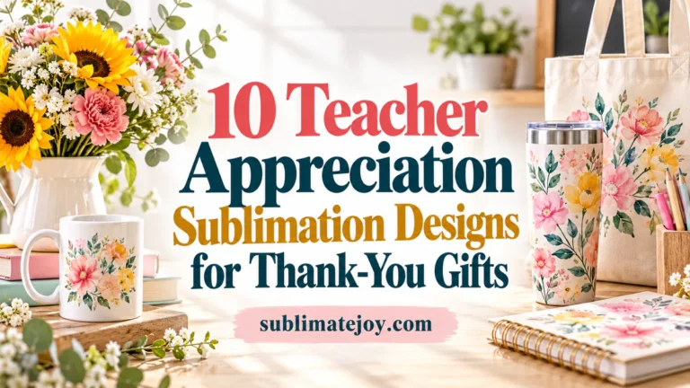 10 Teacher Appreciation Sublimation Designs for Thank-You Gifts