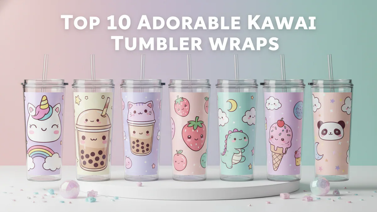 Top 10 Adorable Kawaii Tumbler Wraps collection cover