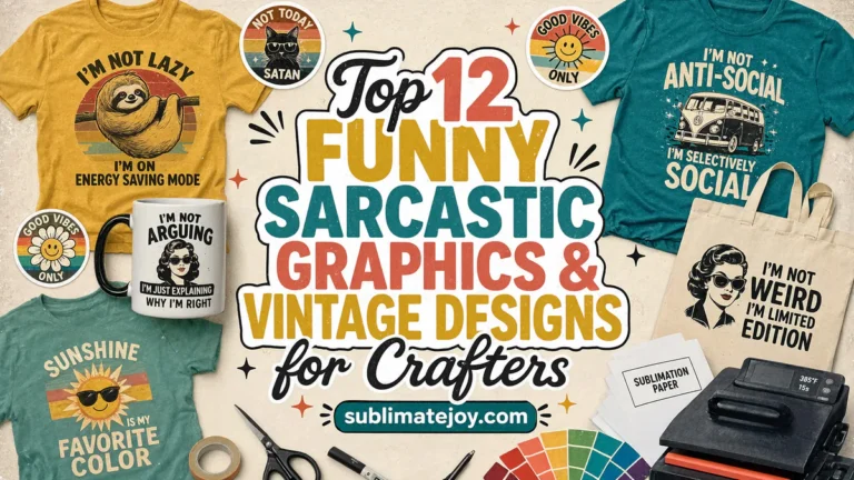 Top 12 Funny Sarcastic Graphics & Vintage Designs for Crafters