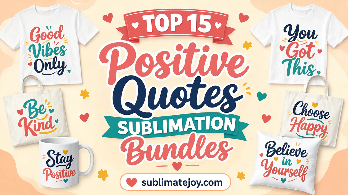 Top 15 Positive Quotes Sublimation Bundles collection cover
