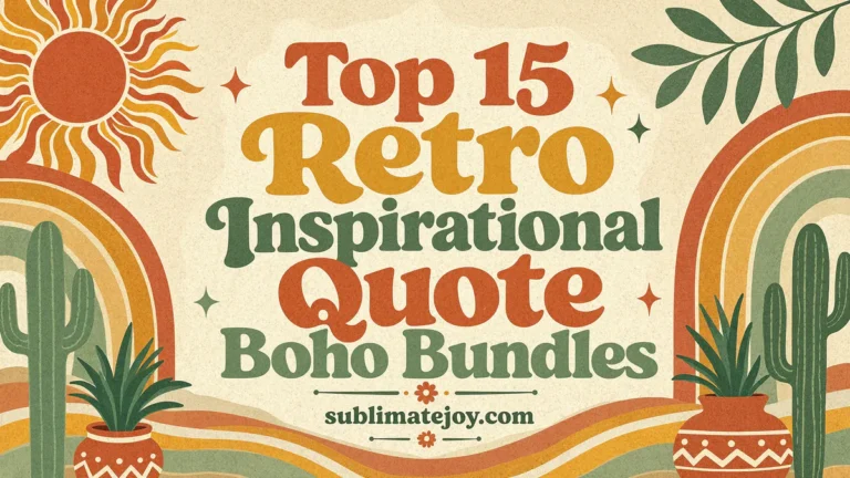 Top 15 Retro Inspirational Quote Boho Bundles