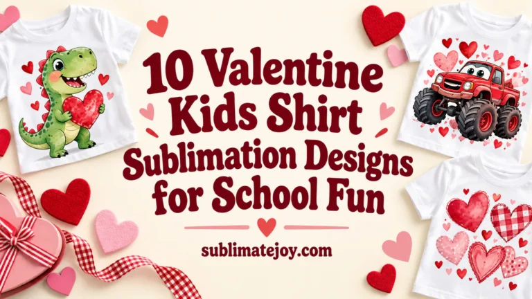 10 Valentine Kids Shirt Sublimation Designs for School Fun
