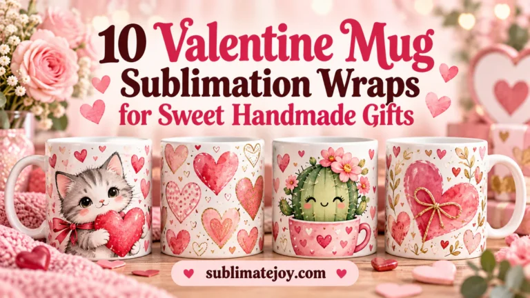 10 Valentine Mug Sublimation Wraps for Sweet Handmade Gifts