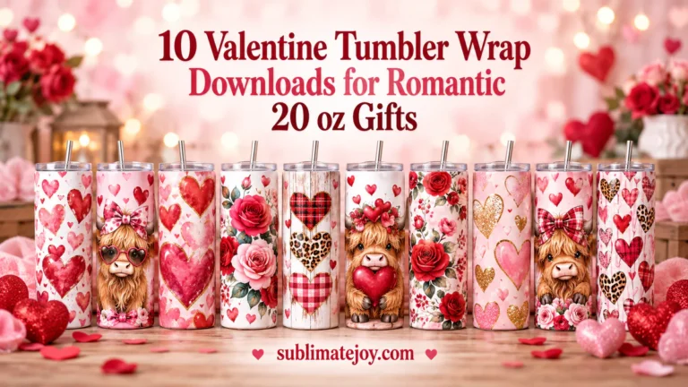 10 Valentine Tumbler Wrap Downloads for Romantic 20 oz Gifts